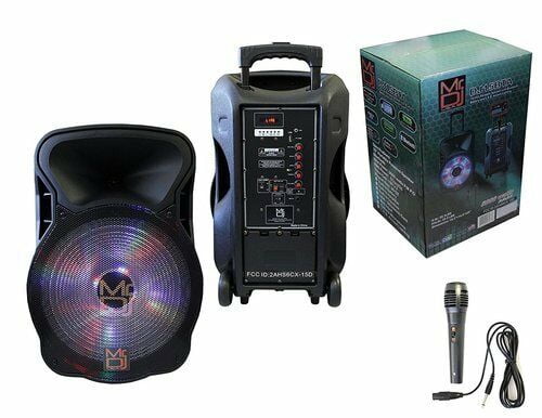 15" 2-way Powered Speaker with BLUETOOTH 3000 Watt Built-in Amplifier/USB Mp3