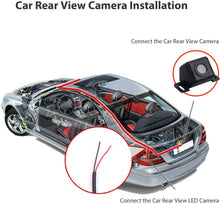 Load image into Gallery viewer, Absolute USA CAM104 Backup Camera License Plate HD Night Vision Rear View 170° Angle Waterproof Compatible with Alpine Car Radio
