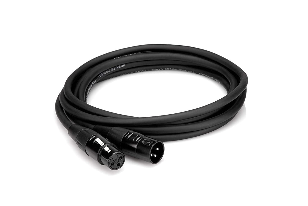 HOSA HMIC-050 Pro Microphone Cables REAN XLR3F to XLRM - (50 Feet) (Black)