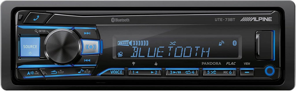Alpine UTE-83BT Receiver + EL-E65C-G 6.5" Component + EL-E65-G Coaxial Speaker