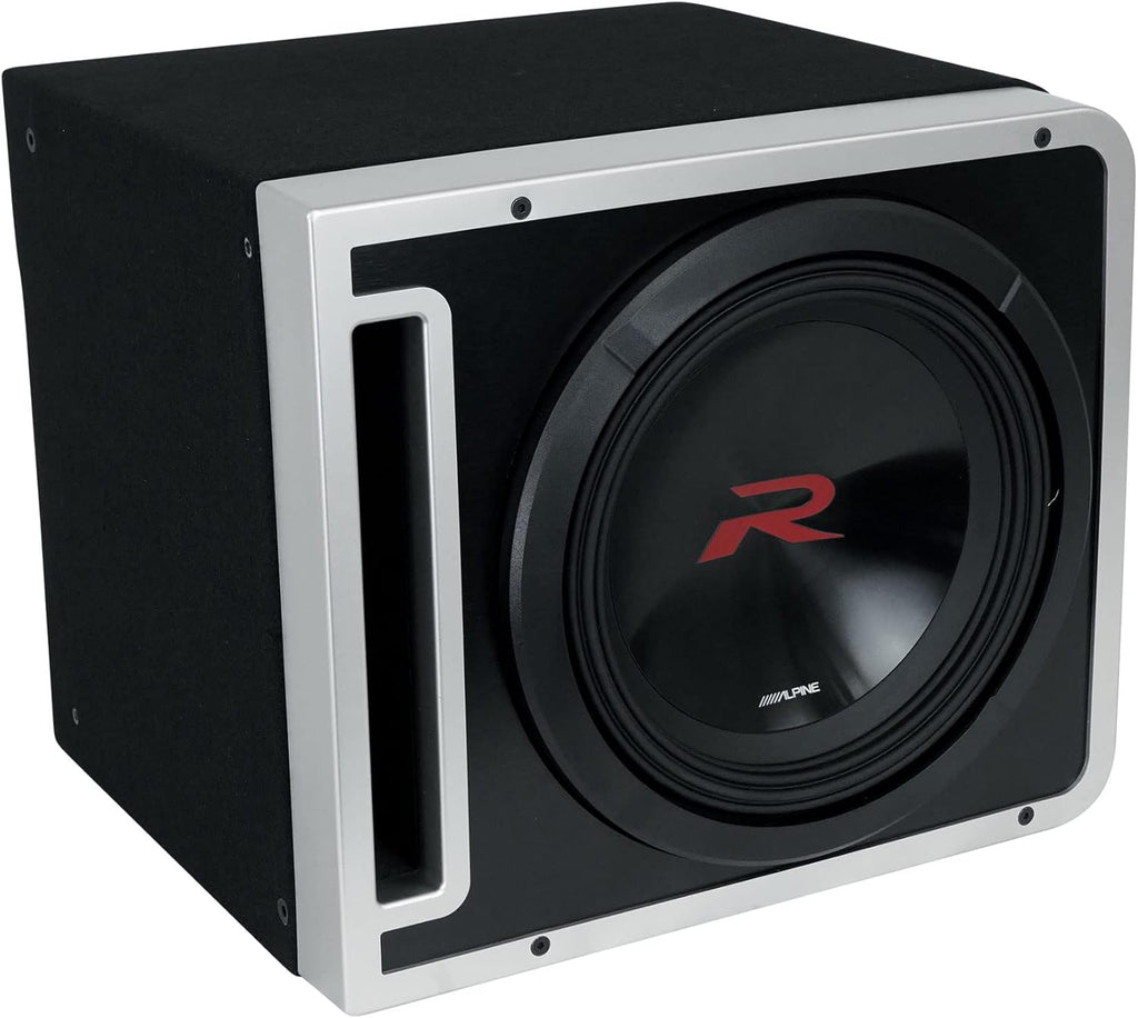 Alpine R2-SB12V x2 Loaded 12" 750W R-W12D4 Subwoofers + Ported Sub Enclosure Box