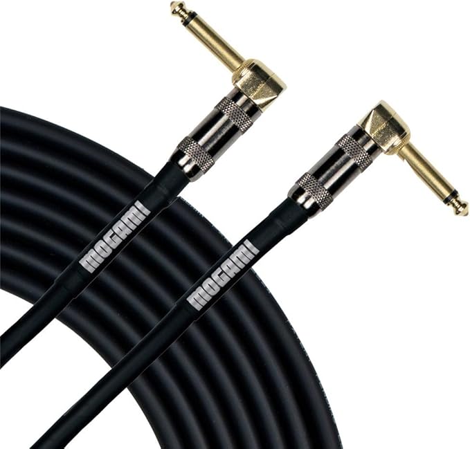 Mogami PLATINUM GUITAR-1.5R Right Angle to Angle Pedal Cable - 1.5 Foot