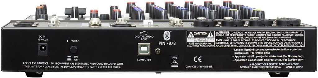 Peavey PV 10 AT 10 Channel Compact Mixing Mixer Console with Bluetooth Auto-Tune pitch correction + PVI 100 Microphone