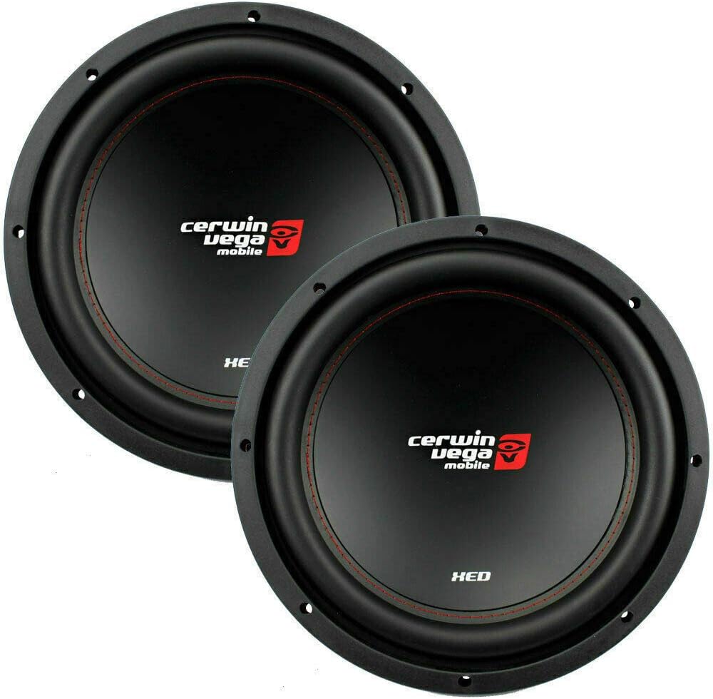 (2) CERWIN VEGA XED12 CAR 12" SUBS 2000W MAX 4 OHM SUBWOOFERS BASS SPEAKERS NEW