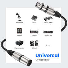 Load image into Gallery viewer, 2 MR DJ CXMXF25 25' XLR Male to XLR Female Microphone Balanced Instrumental Dj XLR Interconnect Cable