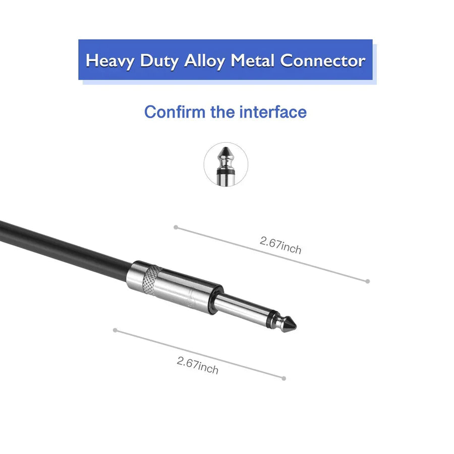 2 MR DJ CQQ30 30' Pro PA DJ Karaoke 1/4" Male to 1/4" Male Mono Audio Amp Patch Cords Speaker Wire PA Cable