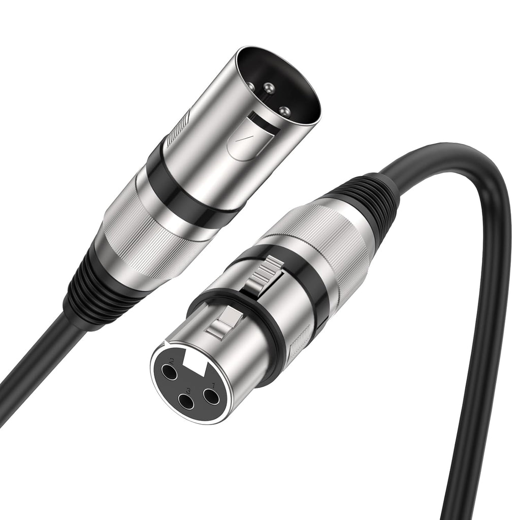 2 MR DJ CXMXF3 3' XLR Male to XLR Female Microphone Balanced Instrumental Dj XLR Interconnect Cable
