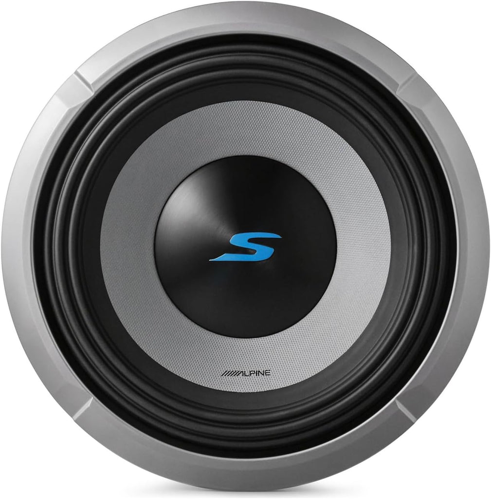 Alpine S2-W10D4 10" S-Series Dual 4 Ohm Car Subwoofer, 1800W Max, 600W RMS