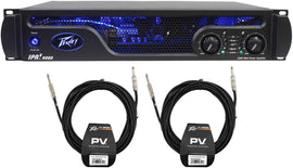 Peavey IPR 2 2000 2-Channel Lightweight 2000W Power Amplifier +MSP1 Mic System + 2 PV 25' Cables