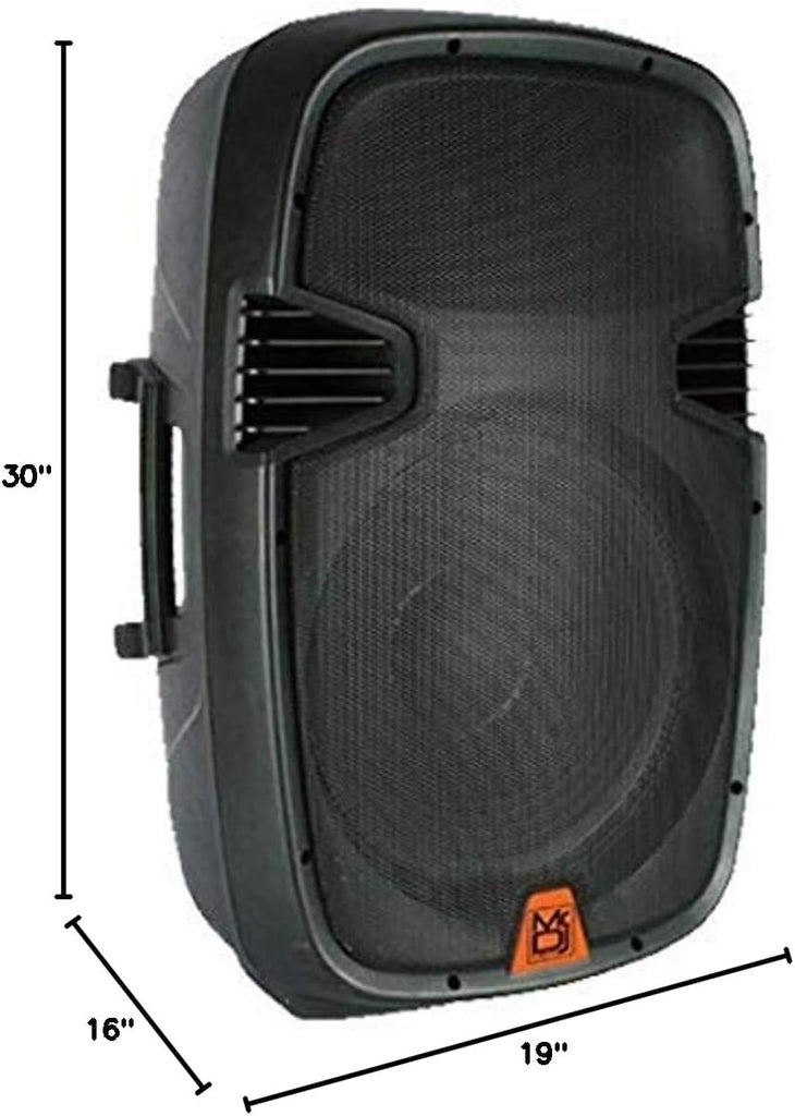MR DJ PBX2109MP3 1600W 12" Powered PA DJ Active Loudspeaker with USB, SD Card & MP3 Player
