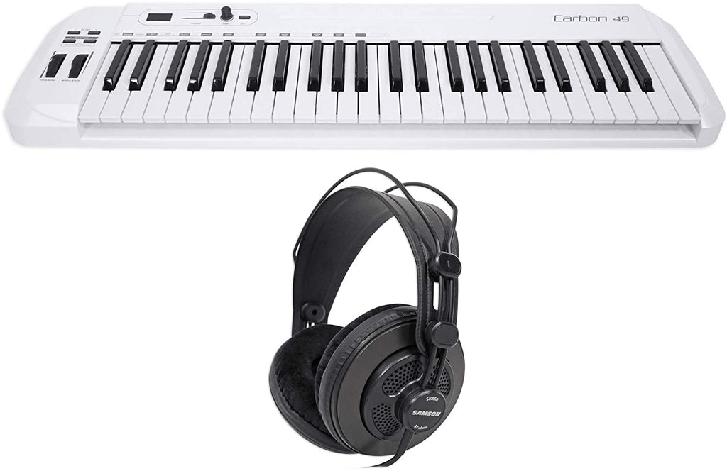 Samson Carbon 49 Key USB MIDI DJ Keyboard Controller + Software + Headphones