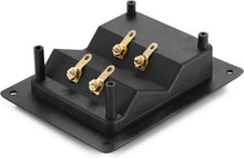 Load image into Gallery viewer, American Terminal 2PCS Rectangle 4-Way Speaker Box Terminal Cup with Banana Plugs, Screw Type Binding Post Subwoofer Box Speaker Terminal Plates for DIY Home Car Stereo Speaker &amp; Subwoofer