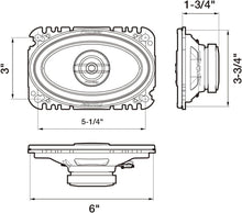Load image into Gallery viewer, Pioneer Ts-G4620s 4" X 6" 200-Watt 2-Way Coaxial Speakers 8.3" x 6.9" x 2.6"
