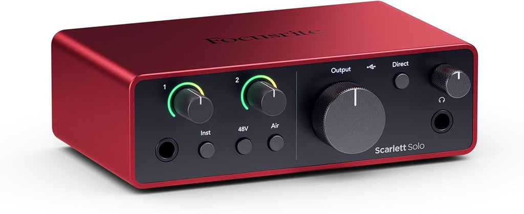 Focusrite Scarlett Solo USB Audio Interface Headphones + Pop Filter + XLR Cable