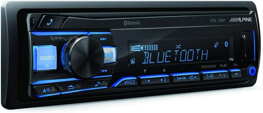 1-Din Alpine Digital Media Bluetooth Stereo Receiver + Metra 99-8211 Dash Kit Fit 2000-2004 Toyota Avalon