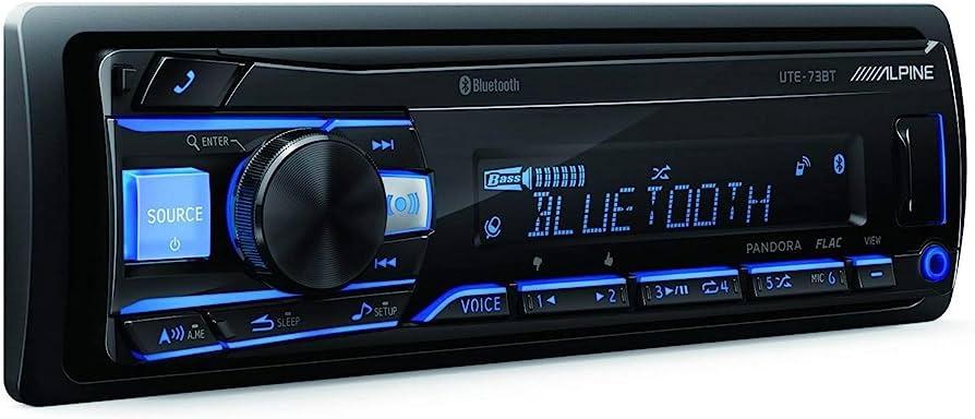 Alpine UTE-73BT Mech-less Bluetooth & 2 Pair S2-S40 4" Speakers & KIT10 AMP Kit