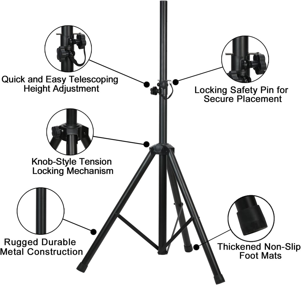MR DJ SS350B Pro Universal Folding Tripod DJ PA Home On Stage Speaker Light Stand