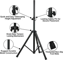 Load image into Gallery viewer, MR DJ SS550 Deluxe Series Heavy Duty Tripod DJ PA Speaker Stand Adjustable