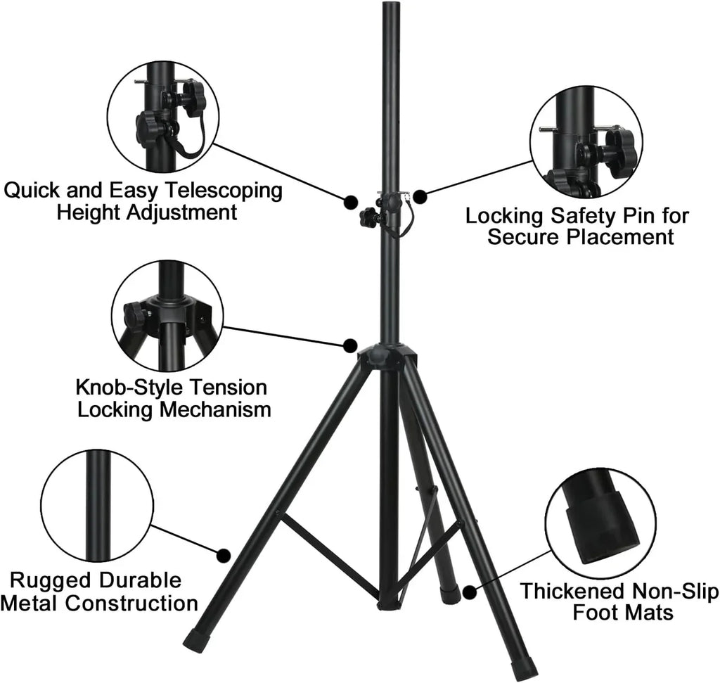 Mr. Dj SS510 DJ Speaker Stand<br/>PRO Folding Tripod DJ Speaker Stand with Heavy Duty Metal Joint