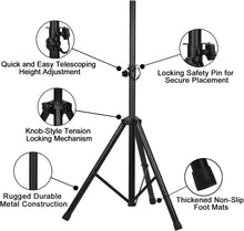 Load image into Gallery viewer, 2 MR DJ LS200-5S DJ Pro Audio Lighting Fixture Tripod Stand 5' T-Bar Light Truss
