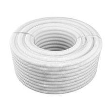 Load image into Gallery viewer, DC Sound 1/4" 5mm 100' White Split Wire Loom Cable Sleeves Conduit Protective Tubing