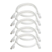 Load image into Gallery viewer, 6 Cat6a Ethernet Network Patch Cable RJ45 23AWG 600Mh Solid Copper Wire 3' White