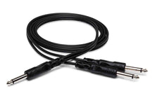 Load image into Gallery viewer, Hosa CYP-105, 1/4" TS Male to Dual 1/4" TS Male Y Cable - 5 Feet