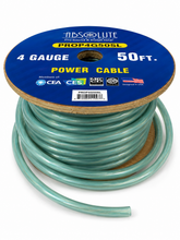 Load image into Gallery viewer, Absolute PROP4G50SL Pro Series Silver 50 Feet 4 Gauge Ultra Flexible Power/Ground Battery Amp 12V Cable Wire