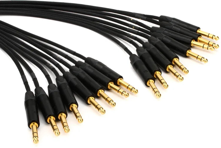 Mogami GOLD 8 TRSTRS-10 8 x 1/4" TRS Male to 8 x 1/4" TRS Male Fan-Out Audio Snake Cable - 10 foot