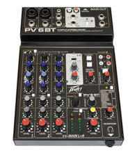 Load image into Gallery viewer, Peavey PV6BT Pro Audio Mixer Bluetooth Effects + 3 MSP-1 1/4" Microphone Stand package