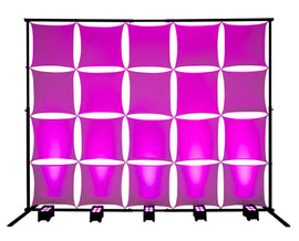 Headliner HL30070 Ventura DJ Backdrop use with uplights for vivid color