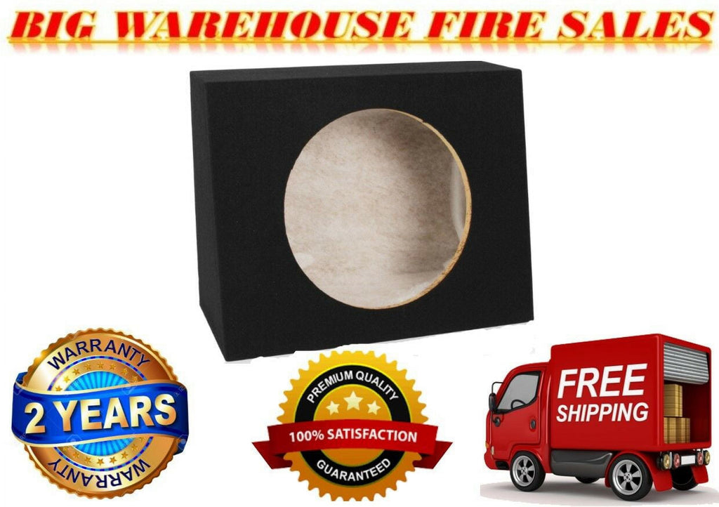 Absolute Single 12" Subwoofer Angled Truck or Hatchback Box Enclosure