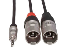 Load image into Gallery viewer, Hosa HMX, 3.5mm TRS Male to Dual XLR Male Pro Stereo Breakout Cable