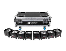 Load image into Gallery viewer, Colorkey CKW-6028-KIT, Mobilepar Mini Hex 4 Uplights 8-Pack Bundle with Charging Road Case