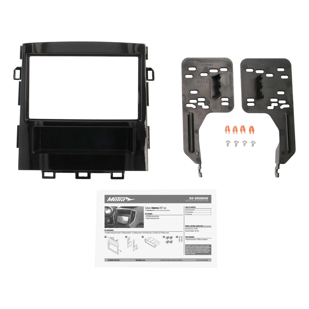Metra 95-8908HG Radio Install Kits - Compatible Fits for Subaru Impreza 2017-Up - Crosstrek 2018-Up