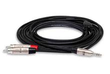 Load image into Gallery viewer, Hosa HMR-010Y Pro Stereo Breakout REAN 3.5 mm TRS to Dual RCA - 10 Feet