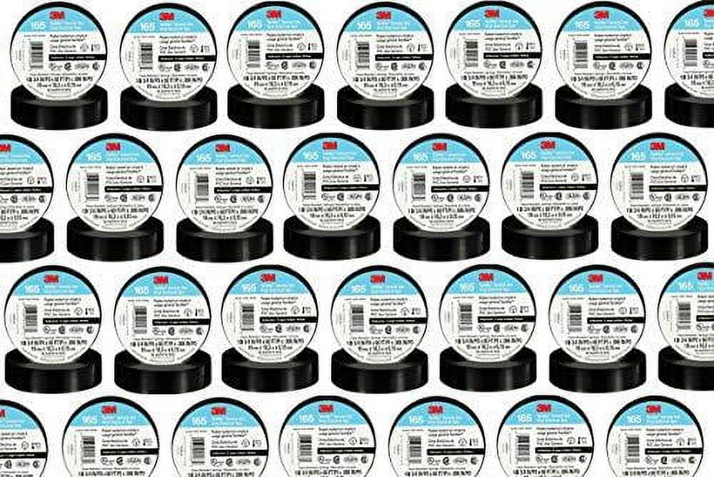 100 Rolls 3M 165 TEMFLEX 3M 1700 Upgrade Black 3/4" Vinyl Electrical Tape