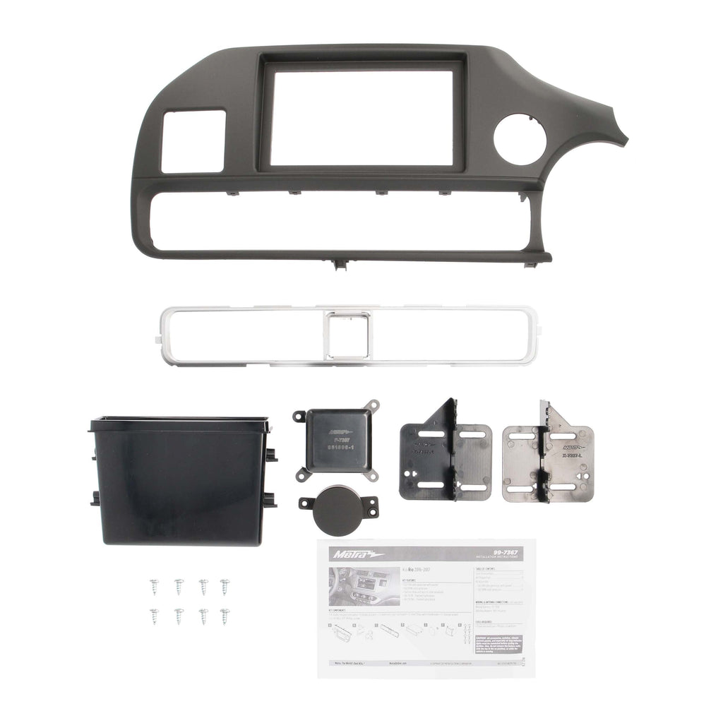 Metra 99-7367B Single or Double-DIN Car Stereo Dash Kit - Compatible Fits for Kia Rio 2016-2017