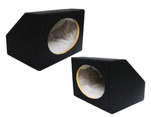 Load image into Gallery viewer, 2 Absolute 6.5" Single Angled Subwoofer Enclosure Speaker Box - Black