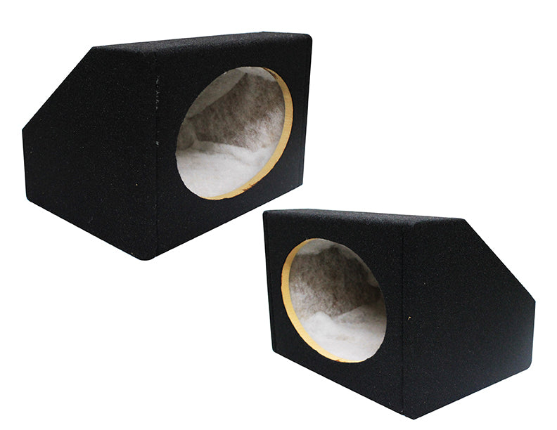 2 Enclosures Box Car Audio Speaker 6X9" Angled/Wedge Thick Real Carpet