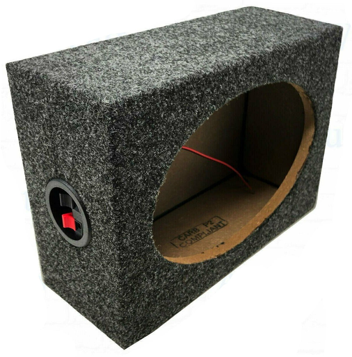 2 Pair MK Audio 6"x9" Square MDF Speaker Box with Black Carpet & Terminal Cups for Car & Home