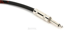 Load image into Gallery viewer, Hosa 3GT-18C5 Cloth Guitar Cable, Straight to Same, 18 ft, Black/Red