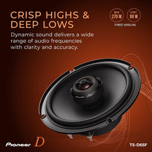 Load image into Gallery viewer, Pioneer TS-D65F 540W 6.5" D Series 2-Way Coaxial 4-ohm Speakers