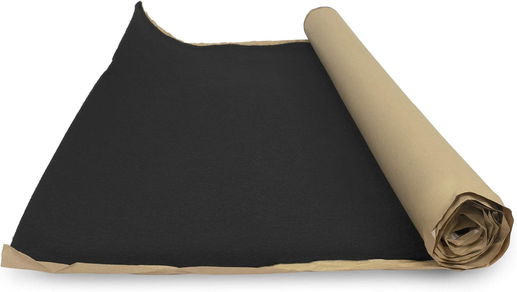 American Terminal ASAC10BK 4' x 10' Black Self-Adhesive Carpet Liner for Subwoofer Boxes Speaker Enclosures Car Trunks