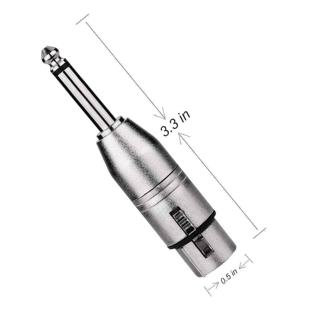 MR DJ XFTRS-2 1/4" TRS to Balanced XLR Female Adapter 2-Pack