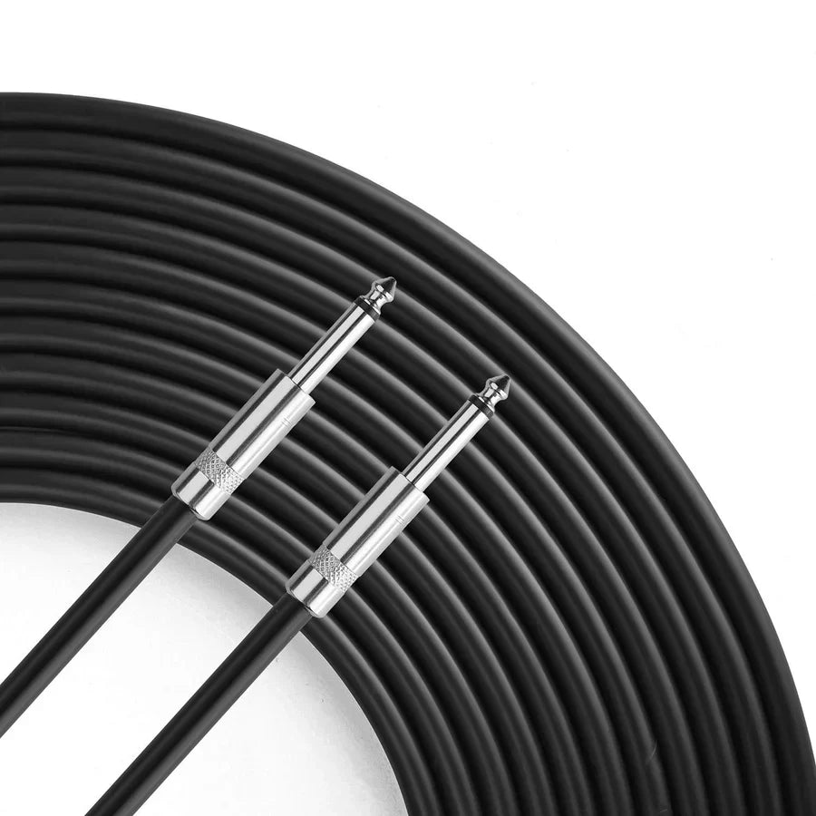 2 MR DJ CQQ6 6' Pro PA DJ Karaoke 1/4" Male to 1/4" Male Mono Audio Amp Patch Cords Speaker Wire PA Cable