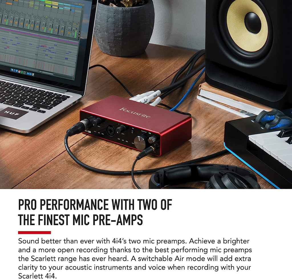 Focusrite Scarlett 2i2 Studio 4th Gen USB Audio Interface Bundle