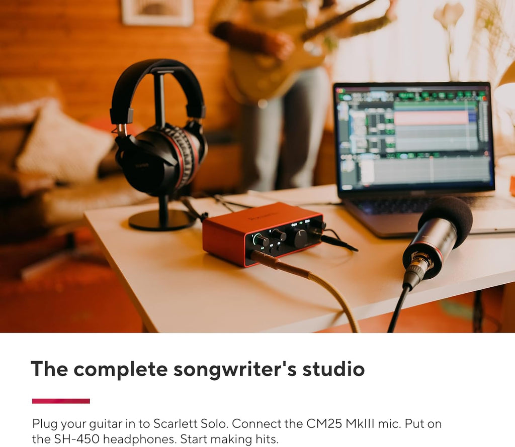 Focusrite Scarlett Solo Studio USB Audio Interface Recording Bundle