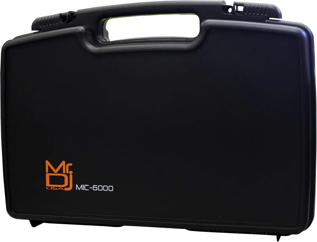 2 MR DJ MIC6000 Wireless Dual Handheld design Microphone System + Carrying Case