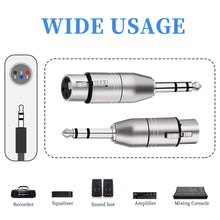 Load image into Gallery viewer, MR DJ XFTRS-2 1/4" TRS to Balanced XLR Female Adapter 2-Pack